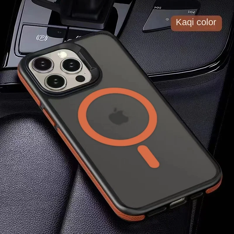 Magnetic Luxury Matte Translucent Shockproof Armor Case with MagSafe Compatibility