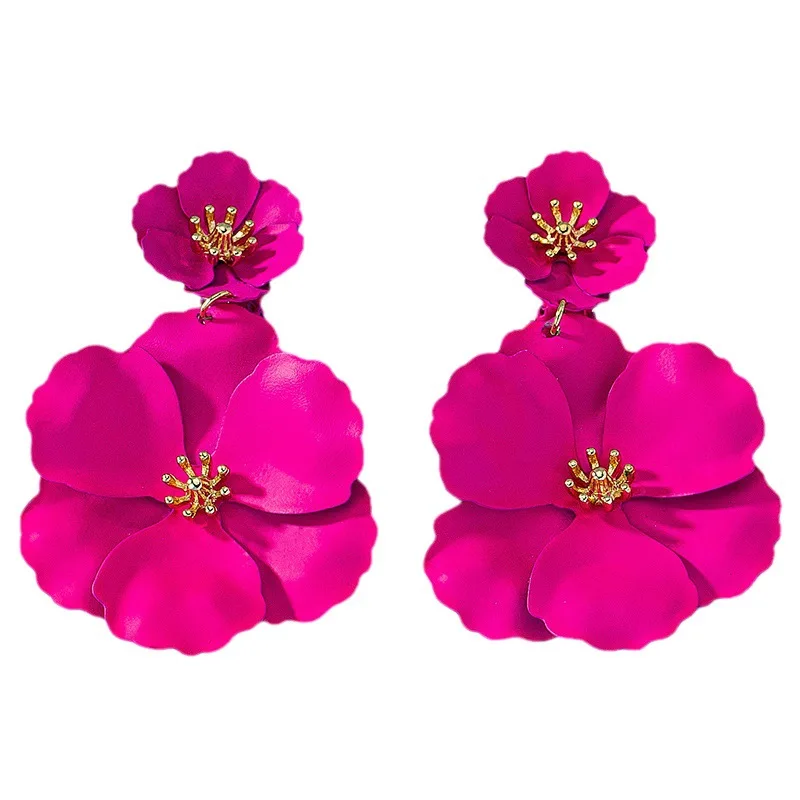 MiHan Fashion Jewelry Vintage Temperament Flower Earring For Women Female Gifts Sweet Design Popular Ear Accessories ear clip earrings clip earrings ear accessories
