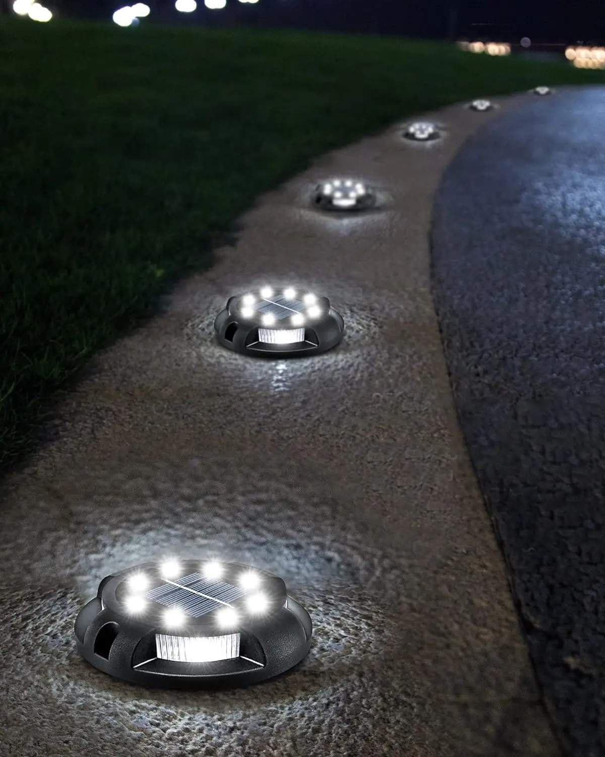 ตัวเลือกสินค้า ไฟตกแต่งกลางแจ้งพลังงานแสงอาทิตย์ 12 LED กันน้ำ