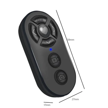 7 Buttons Remote Controller Rechargeable Bluetooth-Compatible Selfie Stick Camera Controller for Androide/iPhon Camera Control 6