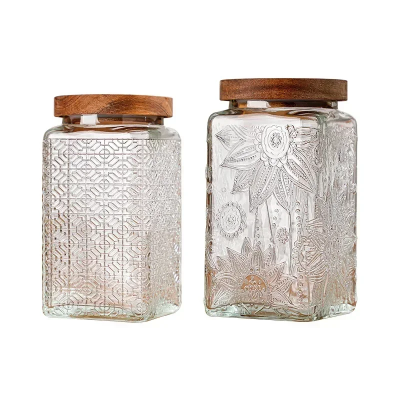 Airtight Containers for Food Glass Pots Airtight Lids Transparent Boxes for Storage Box Mason Jar Sealed glass jars with lids 6