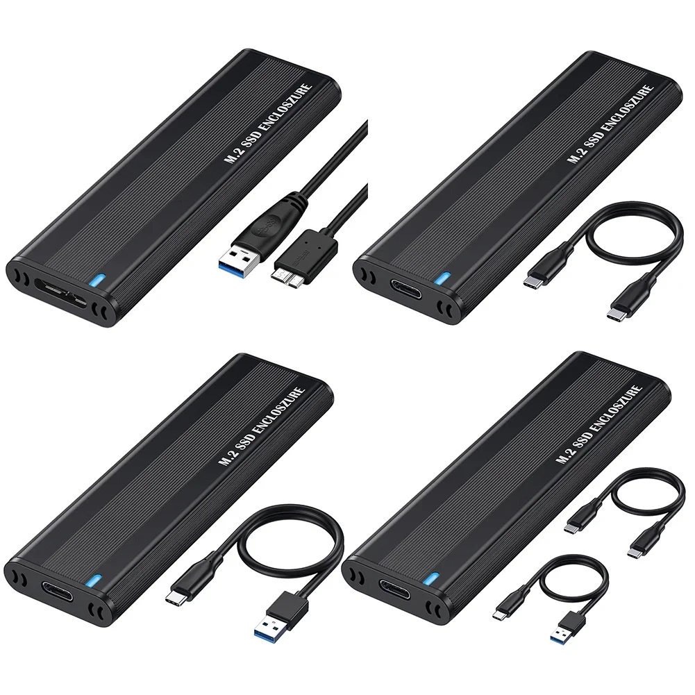 Dual Protocol M.2 NVMe SSD Case 10Gbps M.2 NVMe SSD Enclosure Adapter Tool Free for 2230/2242/2260/2280 M.2 SSD