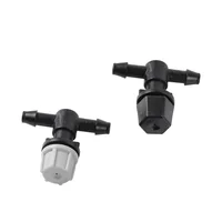 Adjustable Mist Nozzles With 4/7mm Hose Black Tee Joint Garden Irrigation Sprinklers Cooling Humidification Atomization Nozzles 2