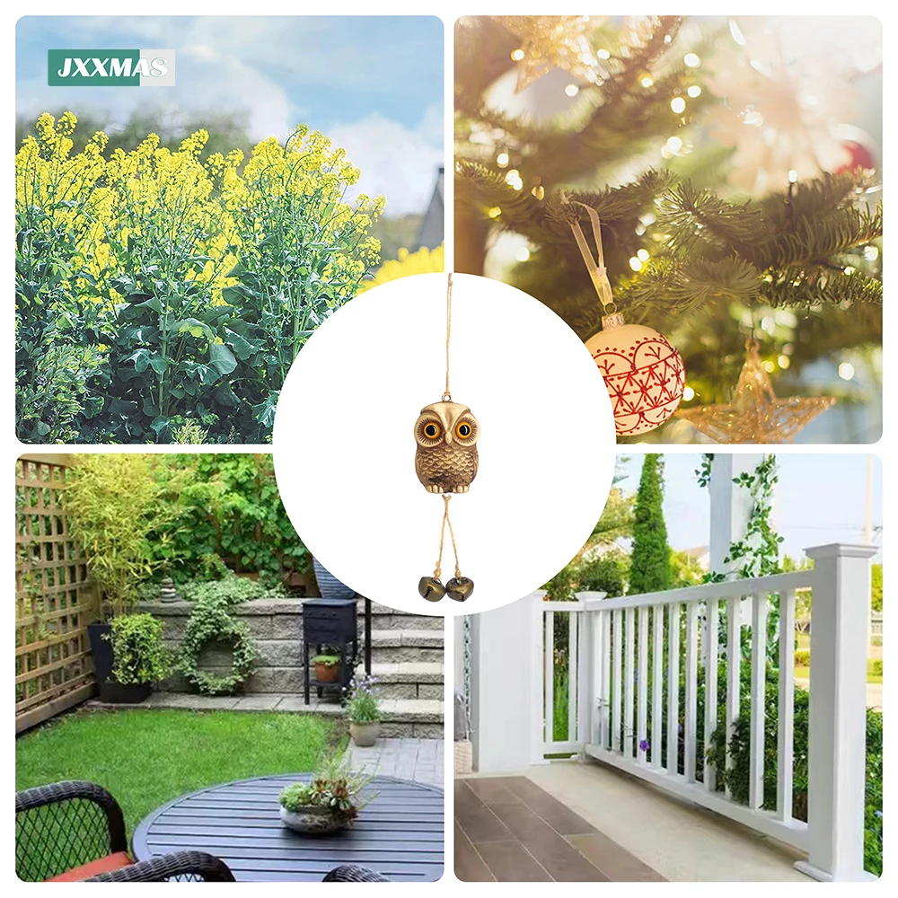 Garden Decor Owl Pendant Statue Scarecrow Fake Animals Bird