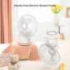 YW588 Wearable Breast Pump Hands Free Electric Breast Pump for Breastfeeding 4 Modes 12 Suction Level Low Noise Built-in Battery 1