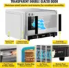 Commercial Convection Oven, 66L/60Qt, Half-Size Conventional Oven Countertop, 1800W 4-Tier Toaster w/Front Glass Door 5