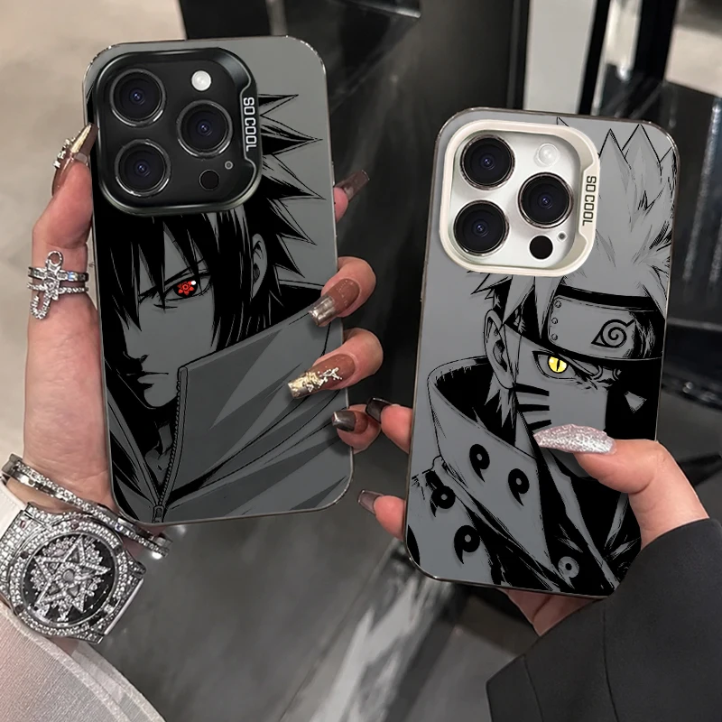 Naruto Anime-Themed Black & White Protective Phone Case