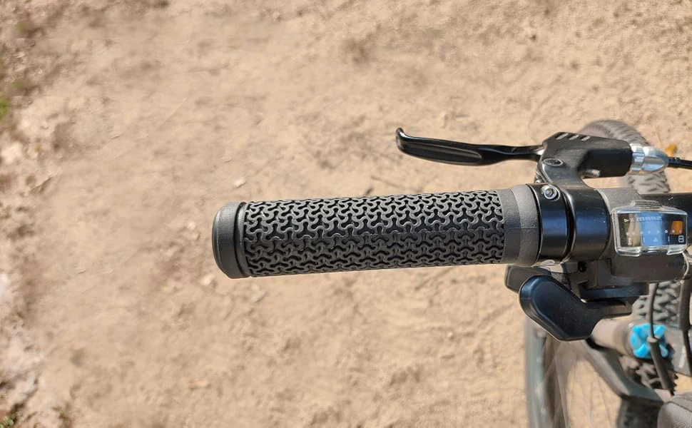 Einzelne verriegelbare Fahrradlenkergriffe, weicher, rutschfester, ergonomischer Handgriff für Mountainbike, MTB, BMX, Klappfahrrad und Roller – Detail 1