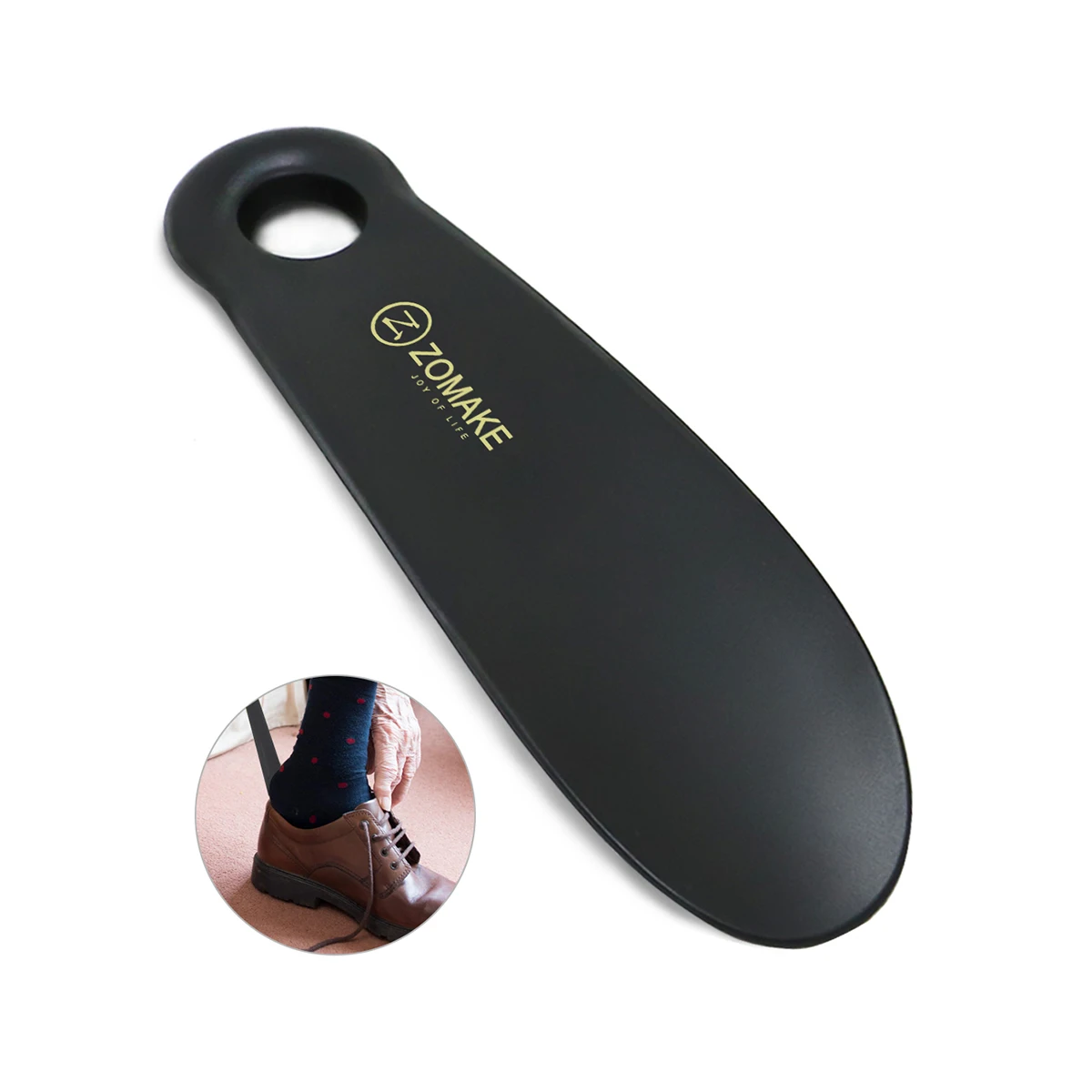7.3 Inch Plastic Shoe Horns Lazy Mini Shoe Horn Spoon For Men Women Older People Flexible Lift