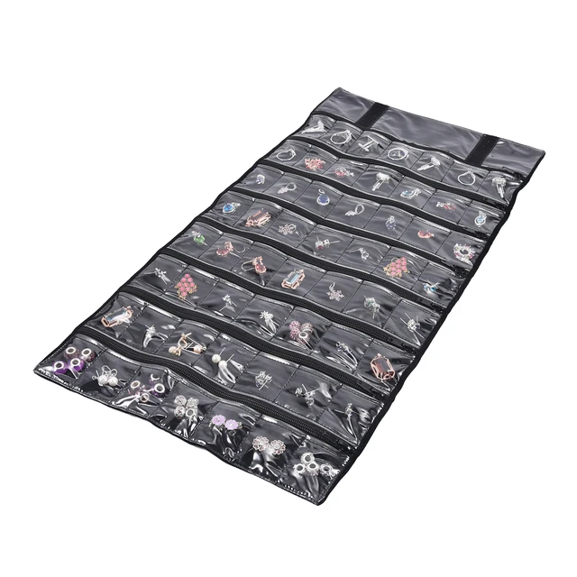 85351-e2f1d4.jpg Sac en rouleau de voyage pour bijoux en velours supérieur, pliable, présentoir de boucles d'oreilles, organisateur de rangement, rouleau de goujons de boucles d'oreilles portables