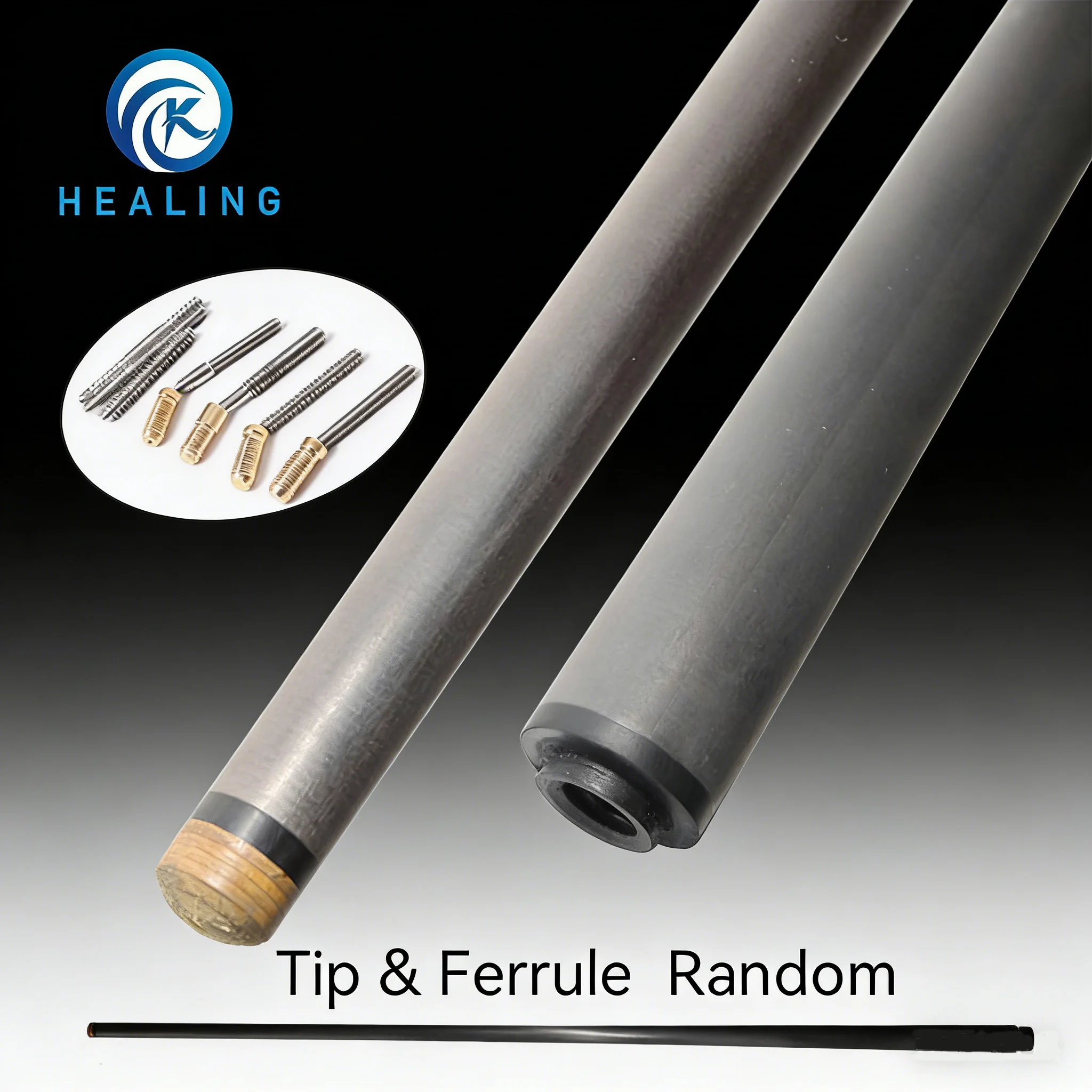 12.9mm 29인치 100% 카본 파이버 당구 샤프트 3/8x8 레이디얼 로우 디플렉션 프로페셔널 블랙 테크놀로지 샤프트 (당구 큐대용)