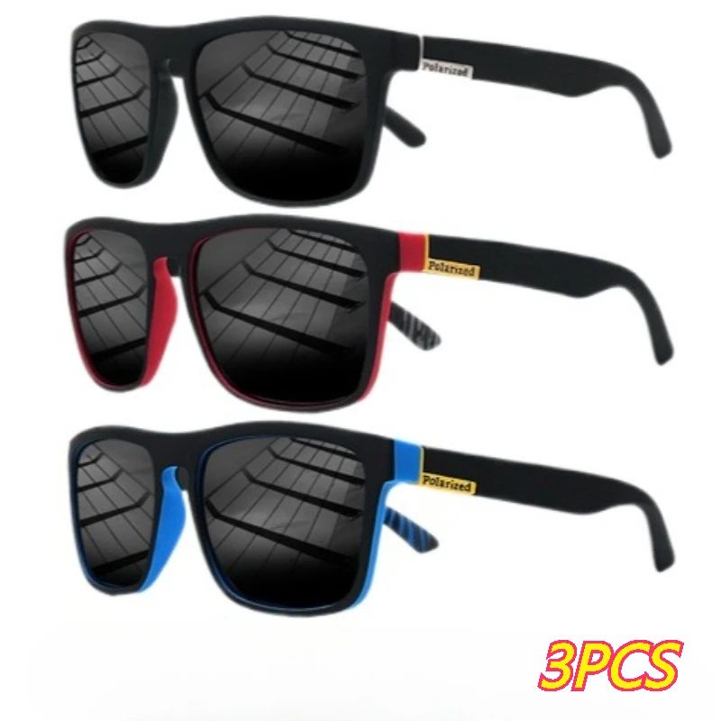 Black Polarized Square Sunglasses - Unisex Fashion Classic Driving Shades