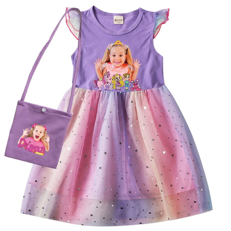 Dianaing and Romaing Kids Summer Dianas Dress Baby Girls Cute Lace Princess Dress Toddler Girls Birthday Party Dresses