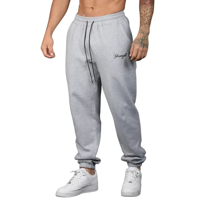YoungLA Slim Joggers Sweatpants- Workout Gym Track Pants Mens 2XL Blue