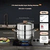 316 stainless steel steamer food grade timing steamer household thickened steamer drawer large capacity multi-layer stea 6