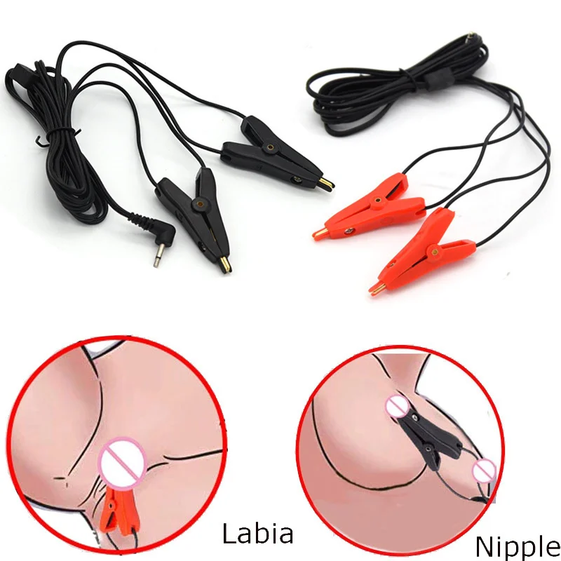 Electroshock Nipple Clamps Electro Shock Nipple Sucker Electric Gloves Clit Labia Clamp Electro Stimulation Sexy Toys Women Electro Sex Toys Electric Sex Toys