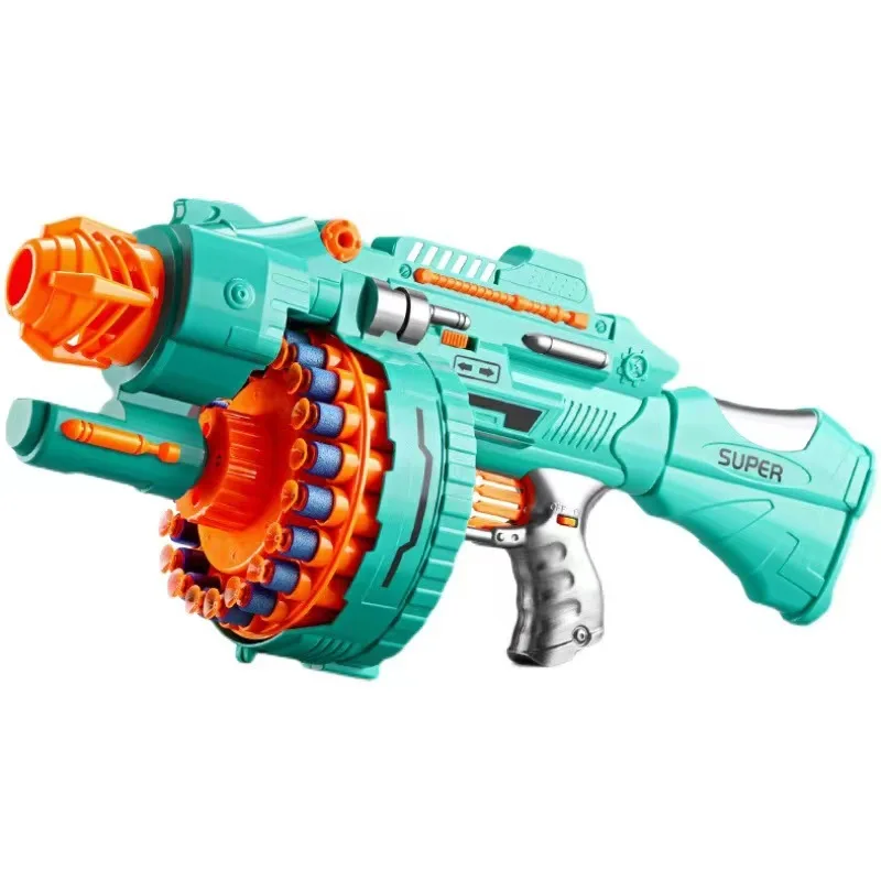 Boys Electric Continuous Shooting Gatling Toy Gun Suction Cup Soft Bullet Gun Nerfs Gun BB Gun Children's Birthday Gift 6