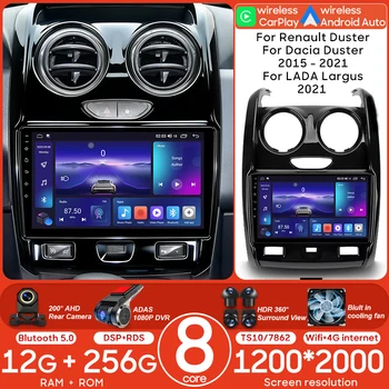 Radio de Coche Android para Renault Duster Dacia Duster 2015 2016 2017 - 2021, Reproductor Multimedia de Video, Carplay, Navegación GPS para Auto, 2DIN 1
