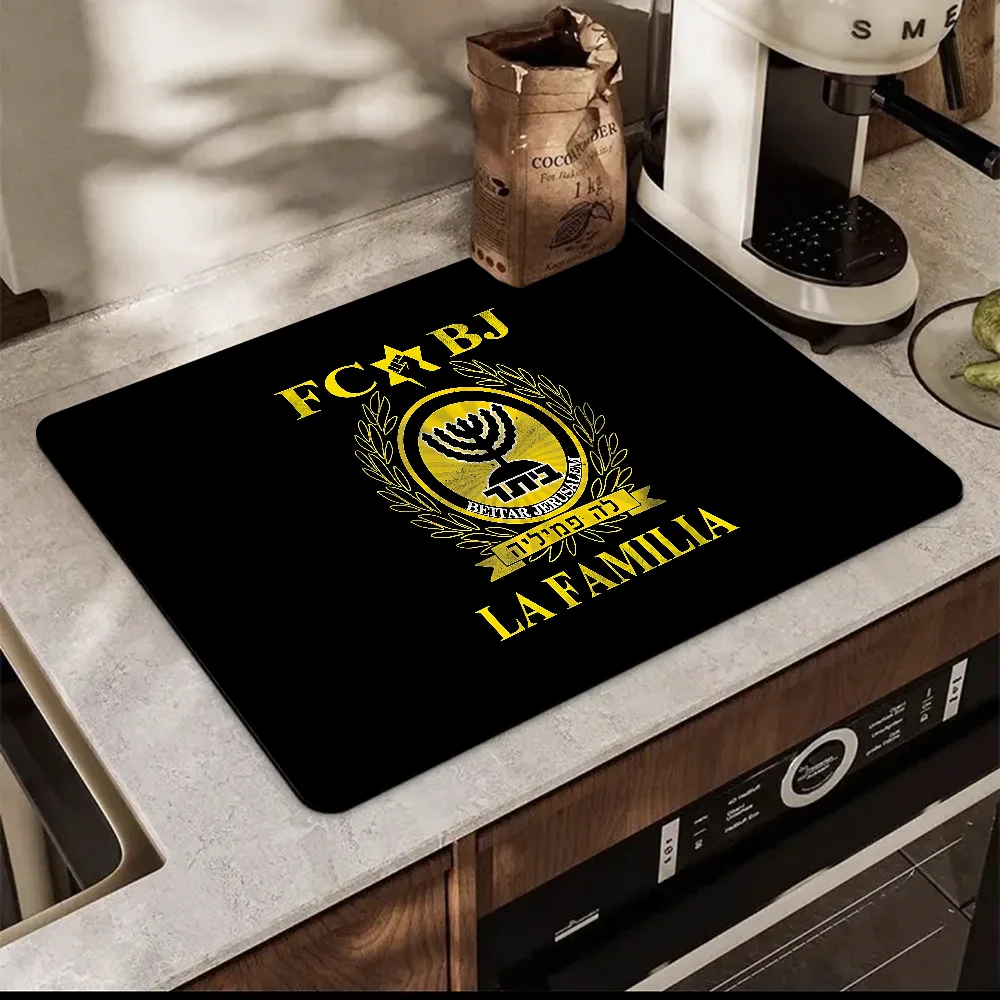 B-Beitar J-Jerusalem F-FC Kitchen Absorbent Pad Dry Draining Mat Sink Washstand Coffee Machine Pads Table Placemat Anti Splash 3