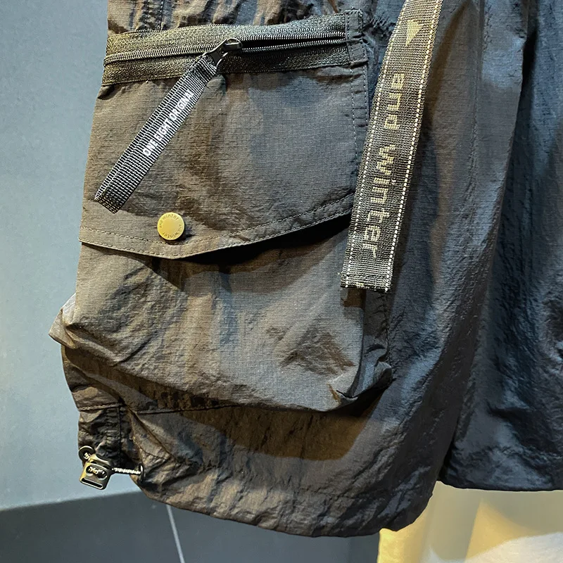 Casual Cargo Shorts Men's Summer Thin Straight Loose Outdoor Cool Japanese Style Fashion Brand Sports Fifth Pants