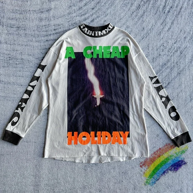 Fiery Lightning Saint Oversized Long Sleeve T-Shirt