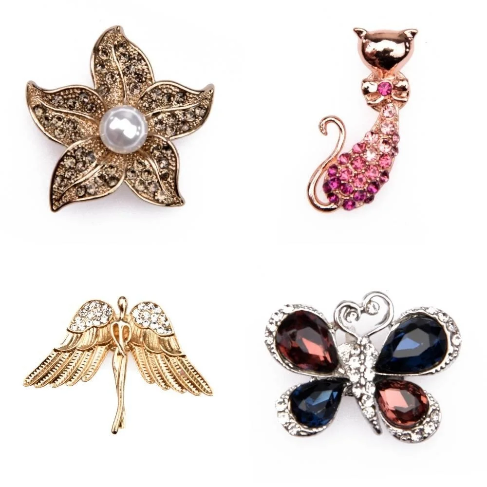 Hot Sale Metal Croc Shoe Charms Crown Letter Bling Rhinestone Shoes Decorations High Quality Butterfly Wristband Accessories