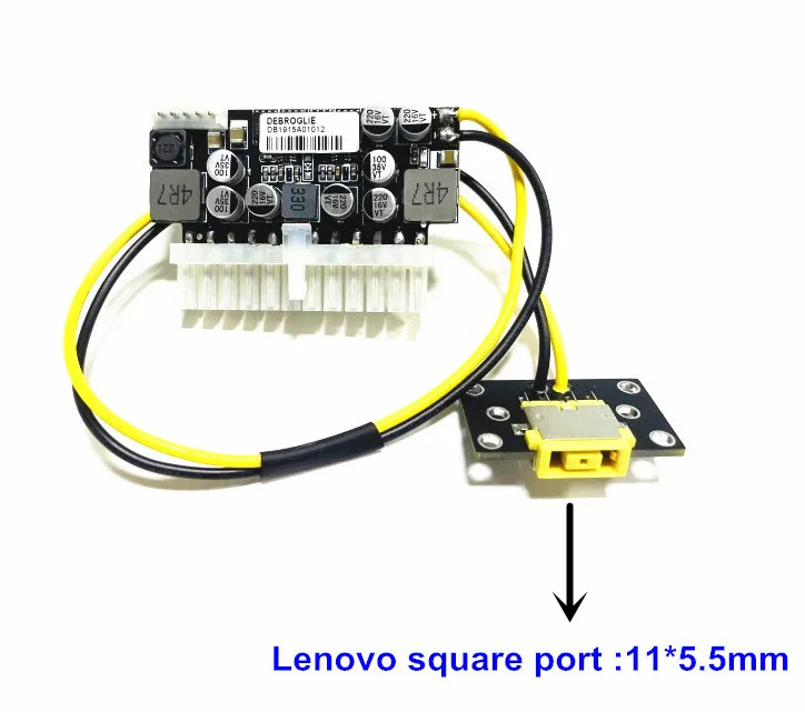 Nova Atualização Lenovo Square Port Psu 19v 200w Pico Atx Switch Mineração Psu 24pin Mini Itx dc para Atx pc Fonte de Alimentação para Computador - Imagem 4