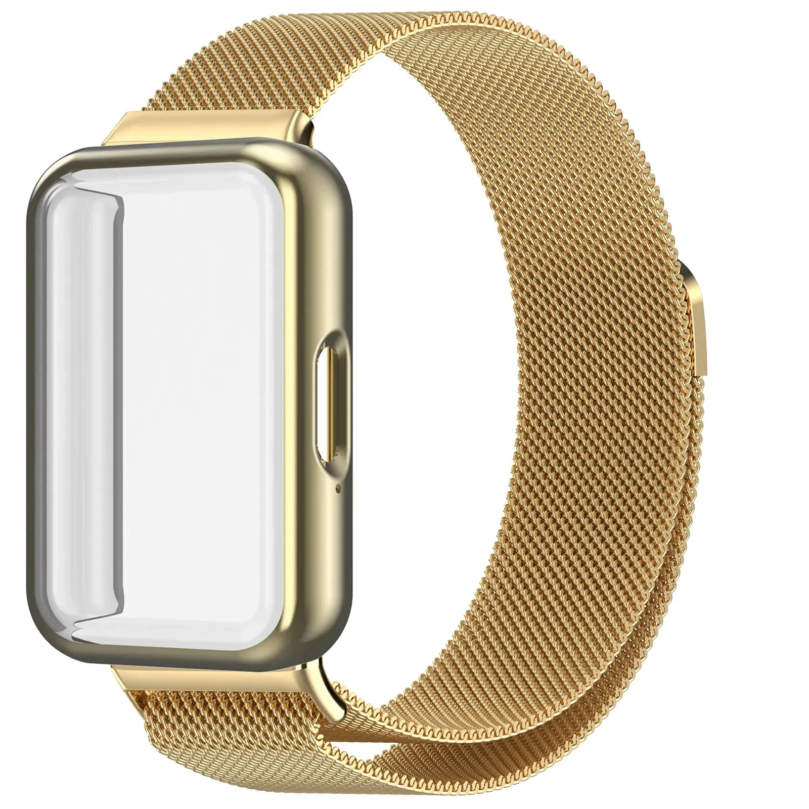 Milanese Loop Strap with Magnetic Wristband and Screen Protector Cover