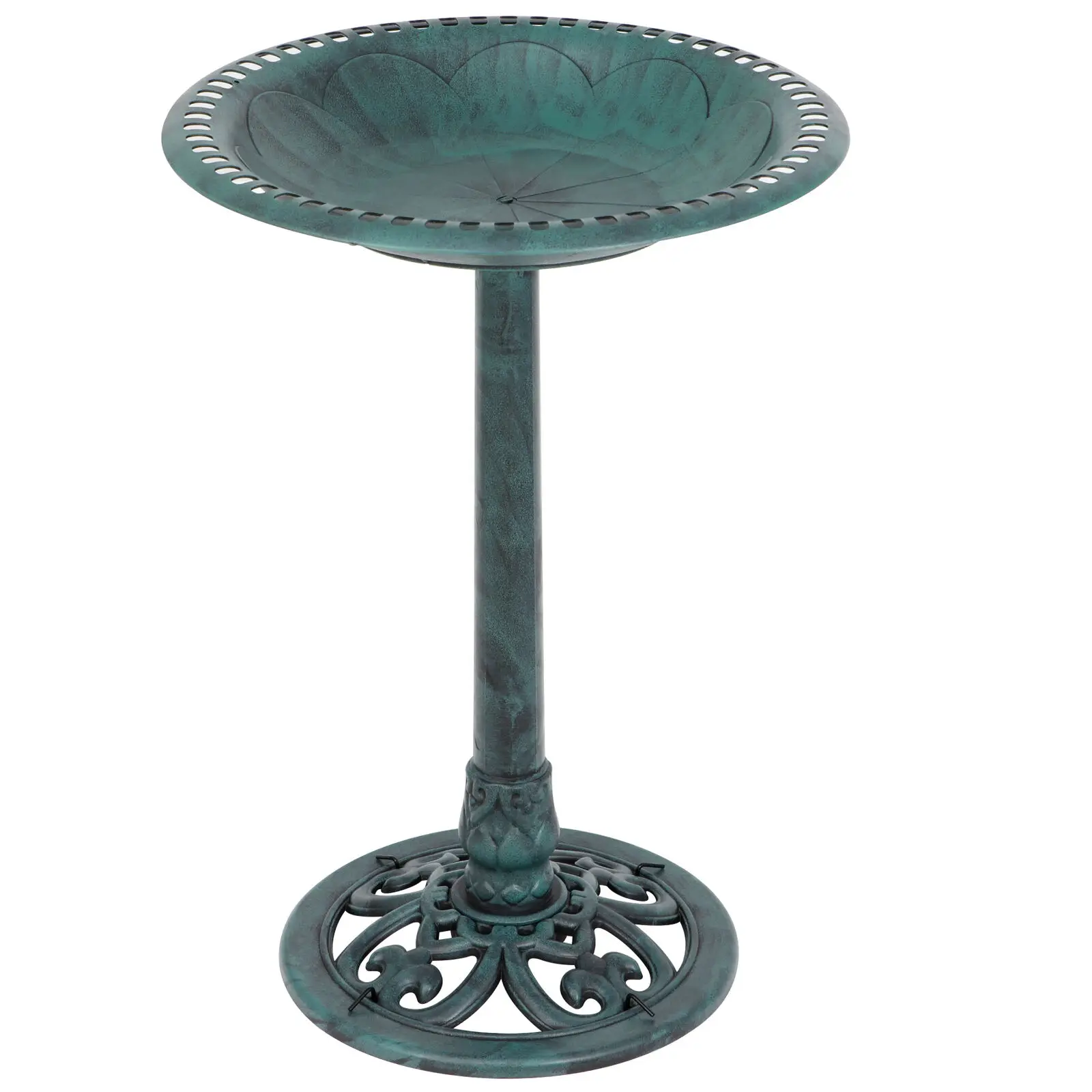 

28" Vintage Birdbath Height Pedestal Bird Bath Antique Yard Garden Decor