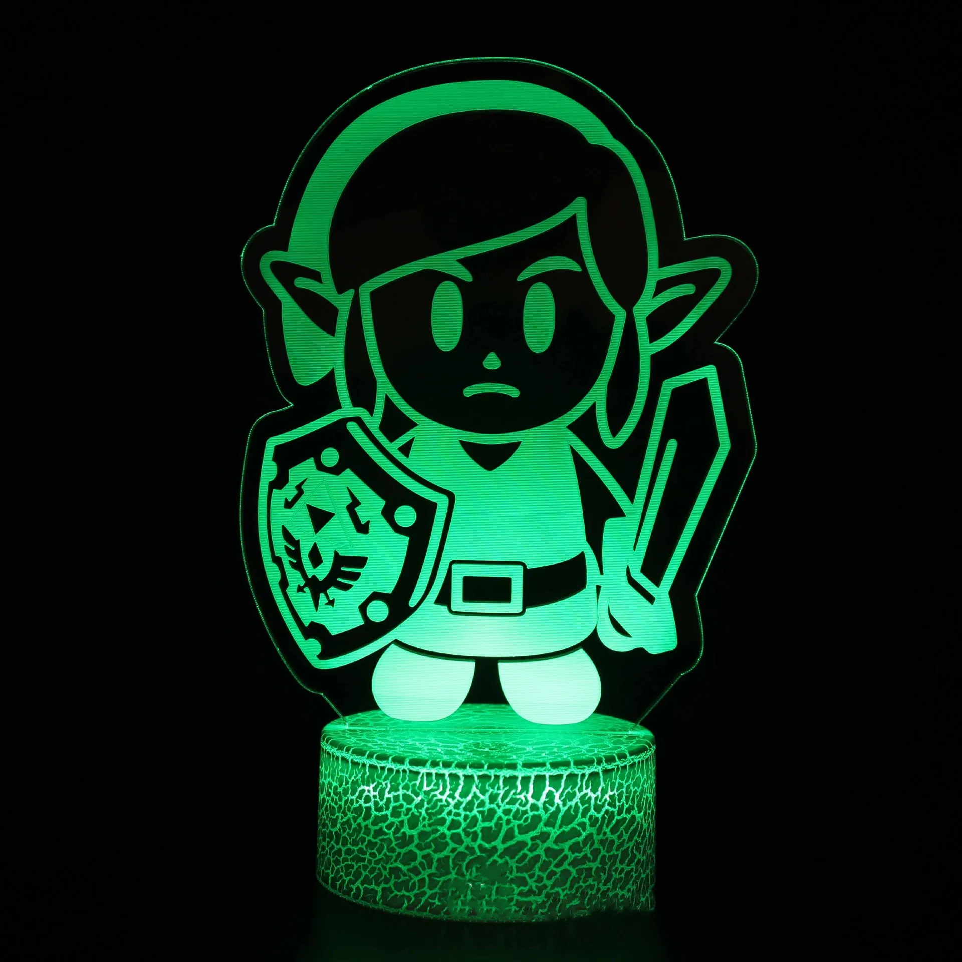 Lampe 3D DEL Bouclier et Épées The Legend Of Zelda – Légende De Pixel