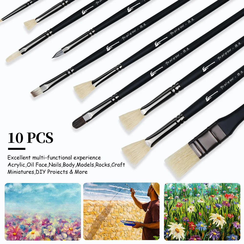 Set De Pinceaux De Peinture Pinceaux D'Art Pinceaux D'École En Nylon