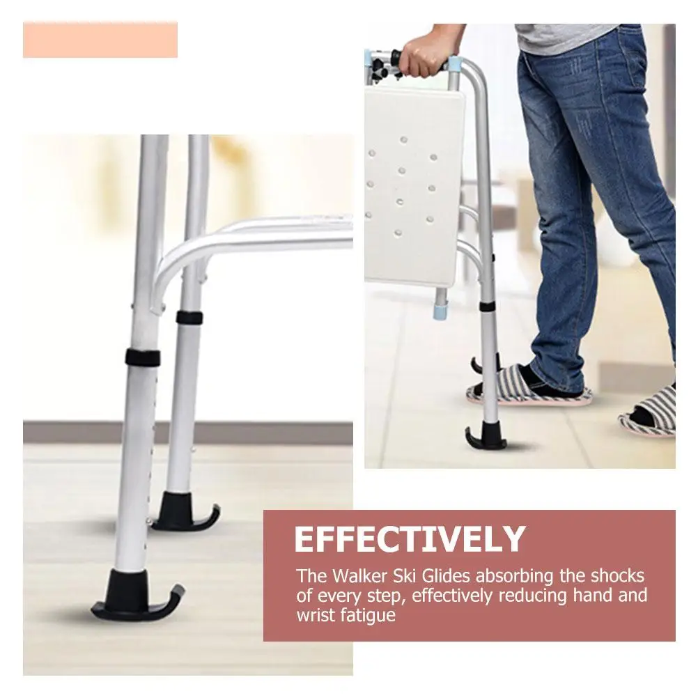 2Pcs Walker Ski Glides Nonstick Walker Feet Glides Skis Professional Feet Coasters