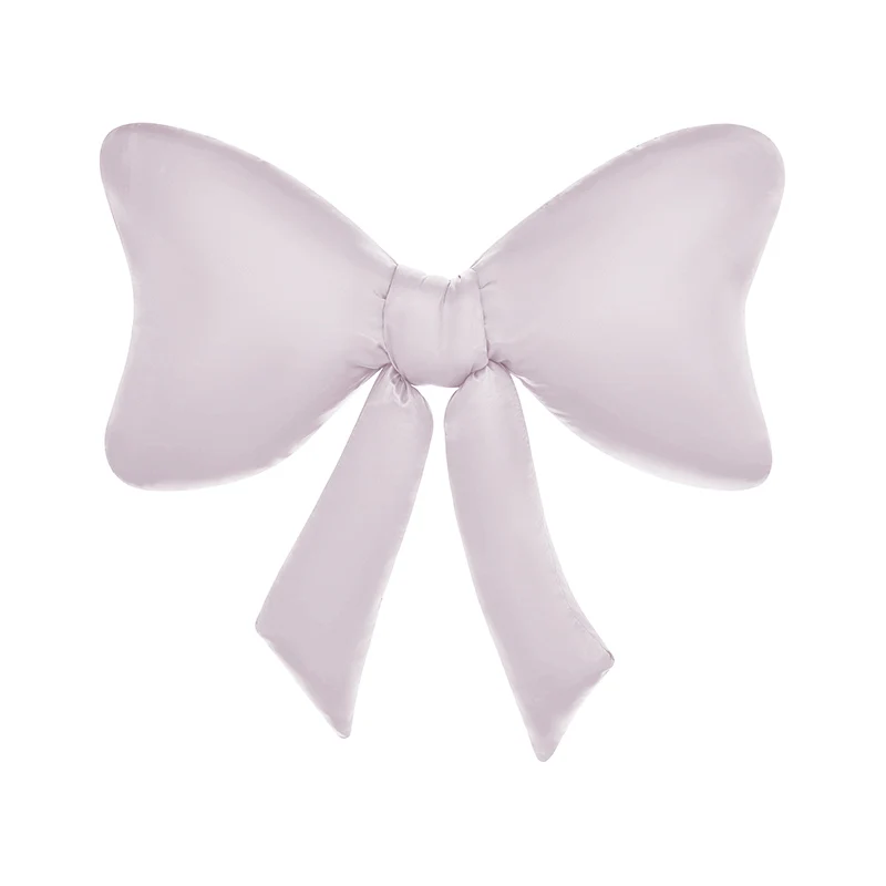 Solid Color Big Bow Throw Pillow Super Soft Silky Satin Pillow Aesthetic Cushion for Sofa Couch Chair