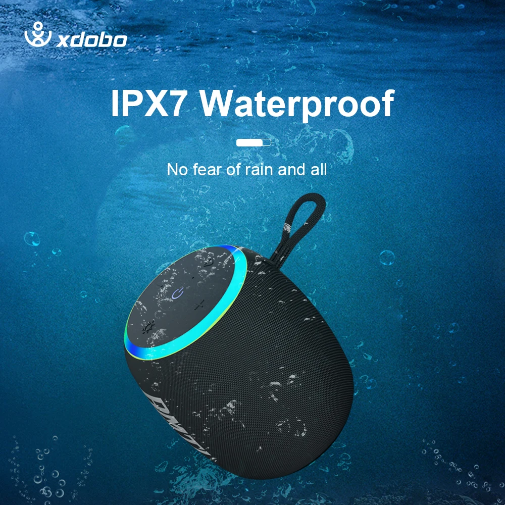 Xdobo-bmtl Mini Alto-falante Portátil Tws Bluetooth 5.3 Player ao ar Livre com Baixo Equilibrado Ipx7 à Prova Dágua Modo Led para Todo o Telefone 15w - Image 5