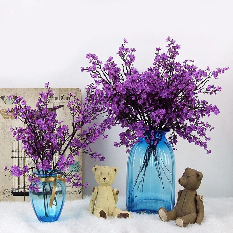 50cm Small Breath Gypsophila Fake Flowers Artificial Flowers Cherry Blossoms DIY Wedding Decoration Bouquet Faux Flowers Branch