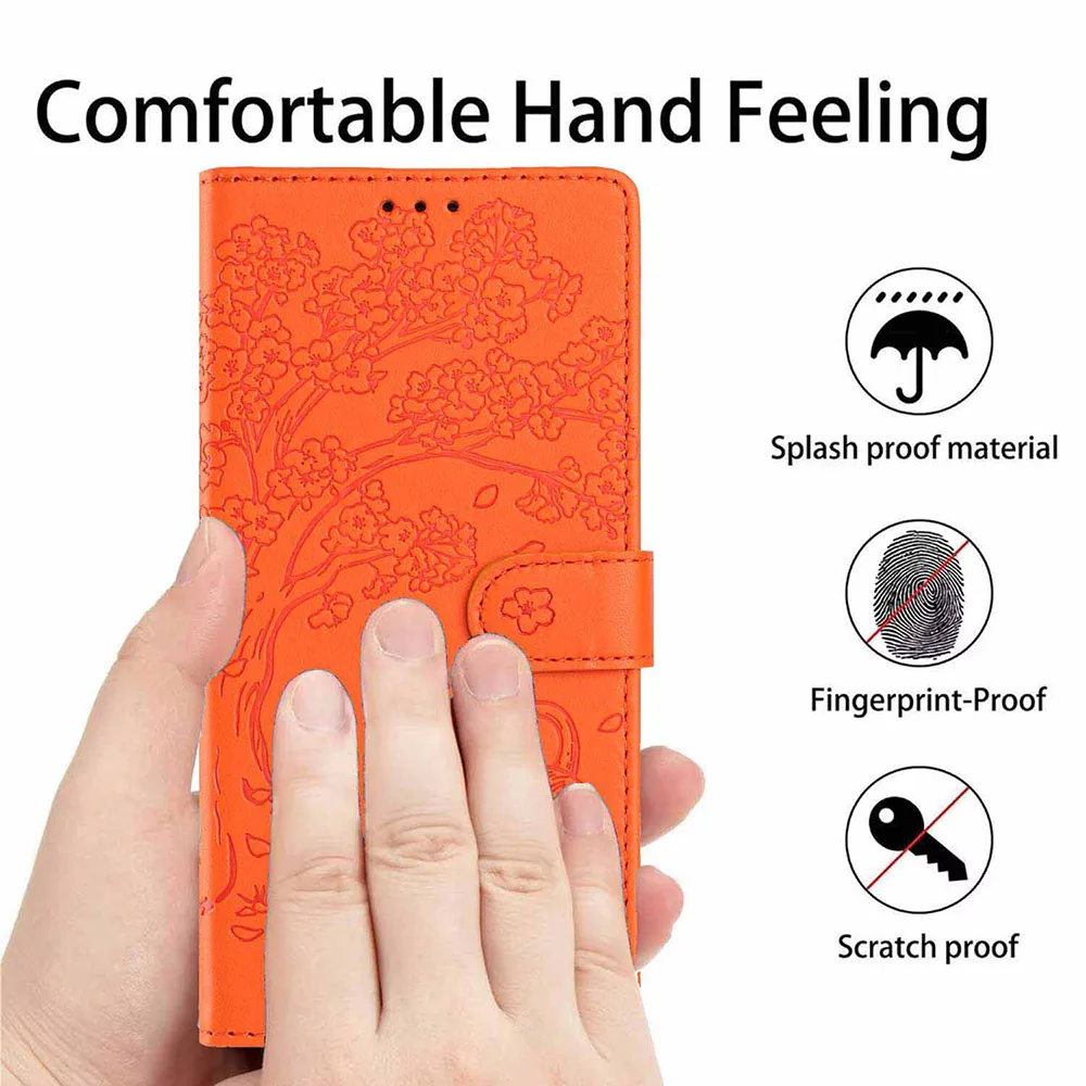 Luxury 3D Embossed Leather Wallet Phone Case