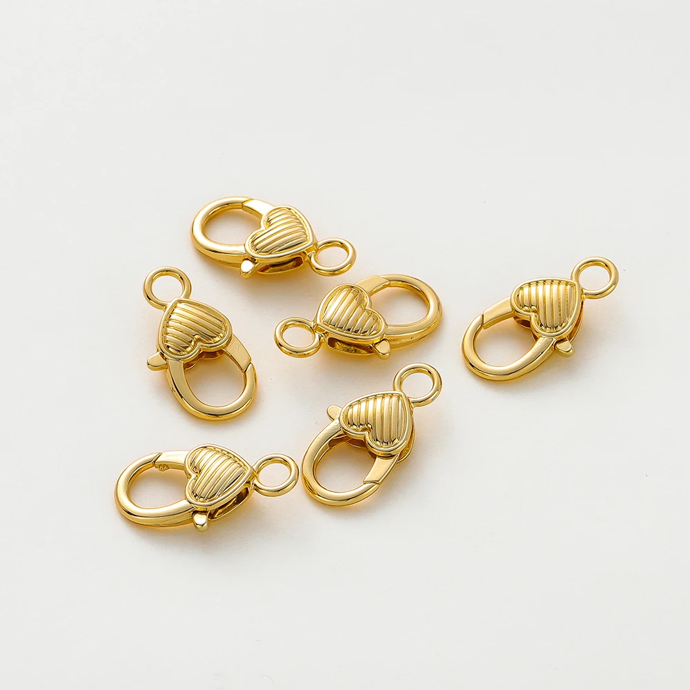 

5Pcs 14K/18K Gold Color Brass Lobster Clasps Chain Connectors for DIY Bracelets Necklace Handmade Jewelry Making Accessories