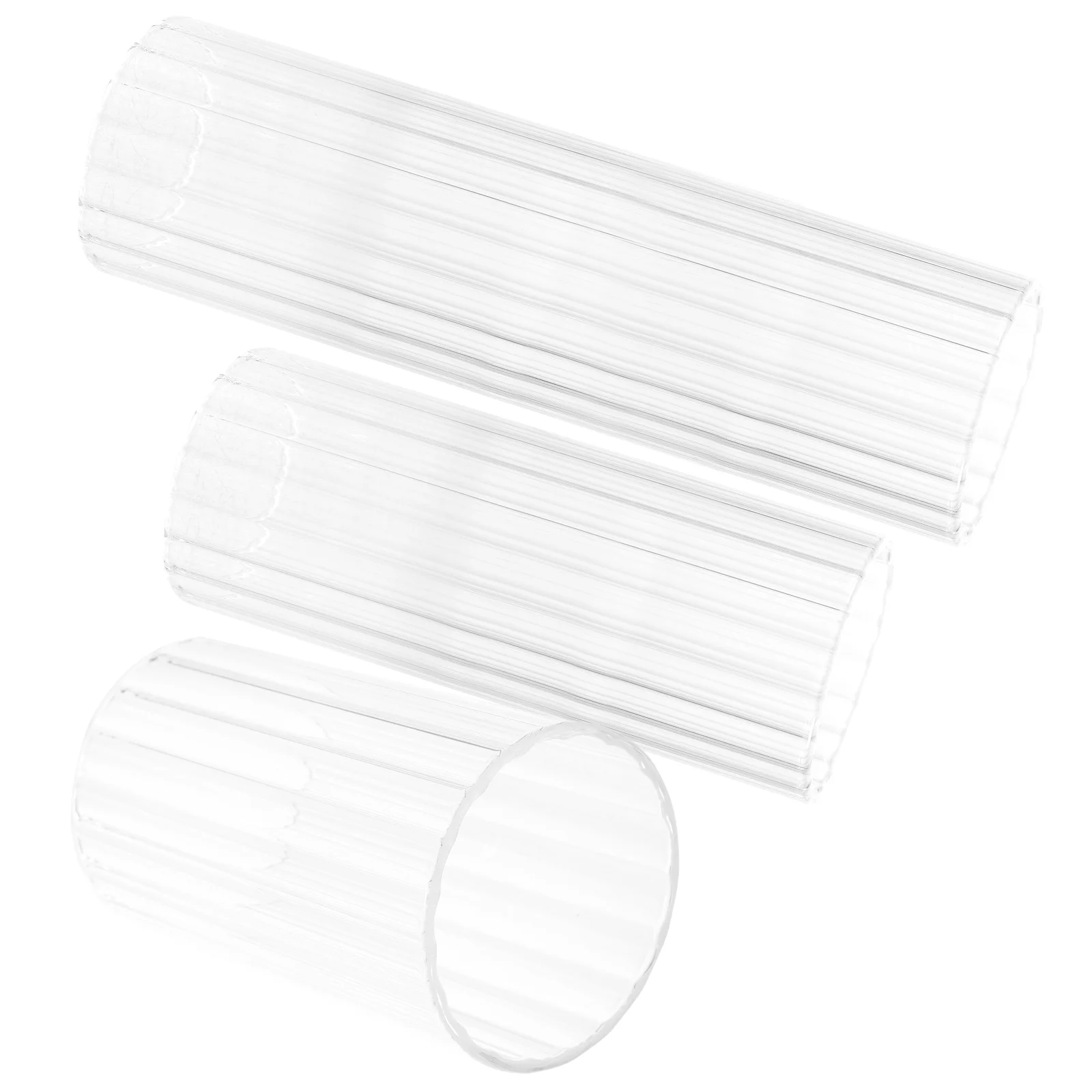 

3 Pcs Windproof Glass Holder Light Covers Clear Household Transparent Shades Chimney Tube