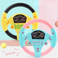 2 Colors Kids Simulate Driving Car Copilot Steering Wheel Eletric Baby Souding Musical Educational Stroller Driving Vocal Toys 1