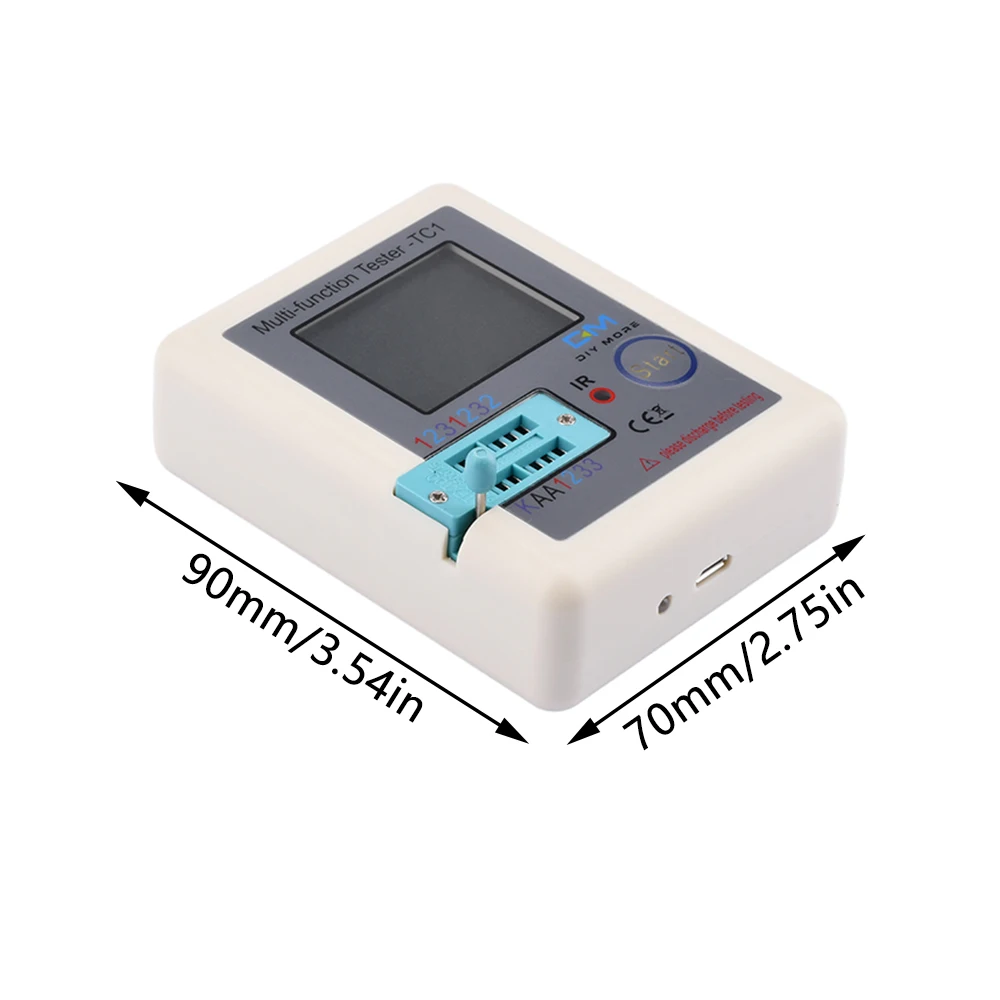 LCR-TC1 Multifunctional Transistor Tester For Diode Triode Capacitor Resistor 1.8" TFT Backlight Colorful Display Multimeter digital multimeter,transistor tester,multimeter tester,analog multimeter