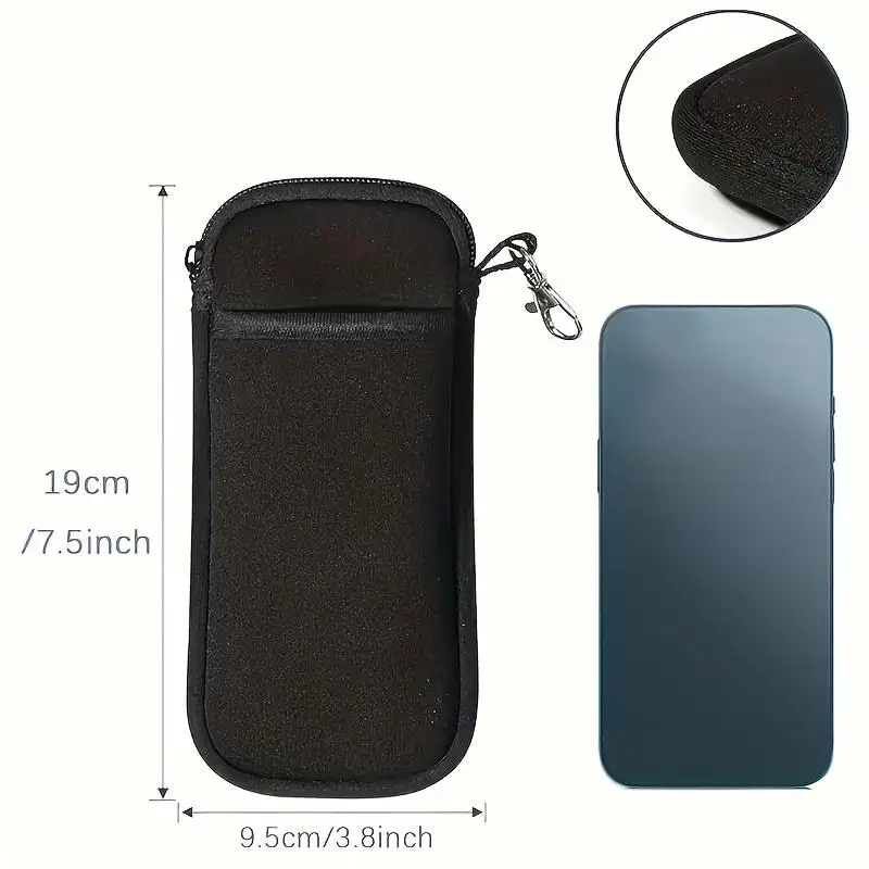 Portable Zipper Soft Glasses Case With Carabiner Sunglasses Case Zipper Eyeglass Pouch Glasses Protective Shell Bag 2 Style
