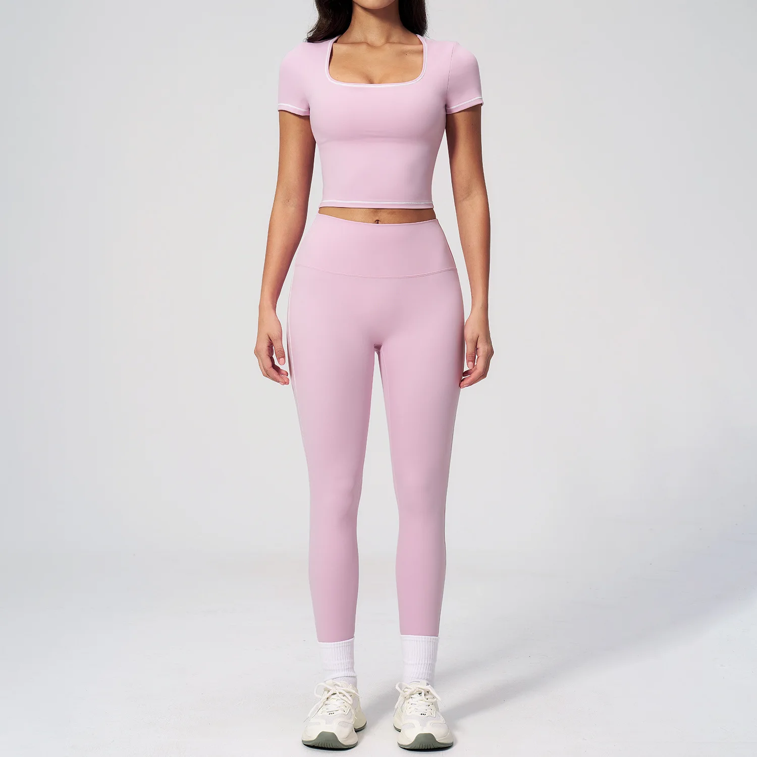 Yoga Sport Outfit For Woman Fitness Women's Two Pieces Pant Sets Suits Tracksuit Sportswear Woman Gym Yoga Workout Clothes 6