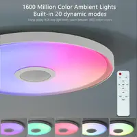 Plafonniers intelligents LED RGB APP télécommande gradation éclairage domestique moderne lumière musicale avec haut-parleur pour salon chambre 4