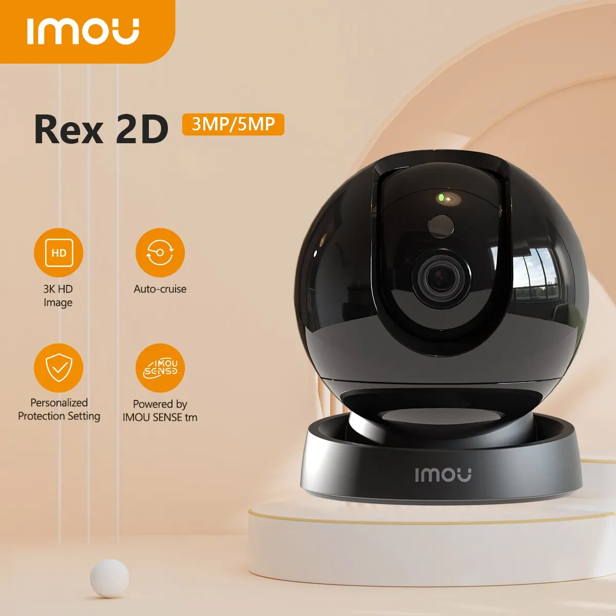 Caméra Wi-Fi intérieure 360° IMOU Rex 2D 3MP 