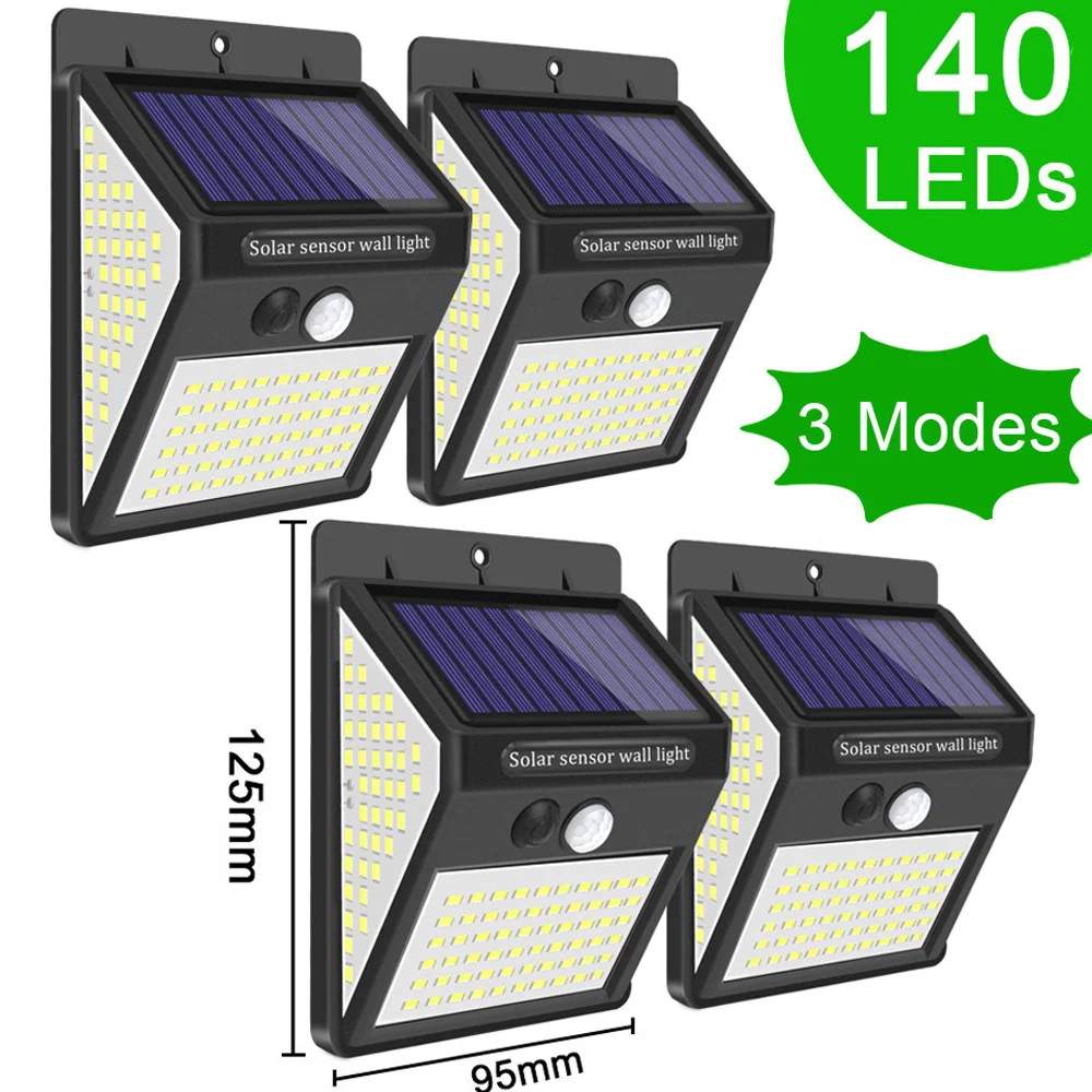 solar powered patio lights 320 LED Garden Solar Light Outdoor Waterproof Solar Lamp with 3 Lighting Mode Motion Sensor Security Wall Light for Street Patio solar post cap lights Solar Lamps