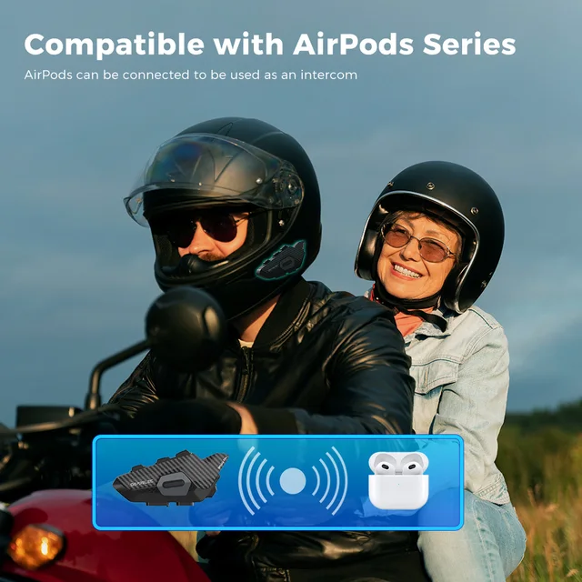 Riding Motorcycle Airpods With Motorcycle Helmet Helmet Bluetooth