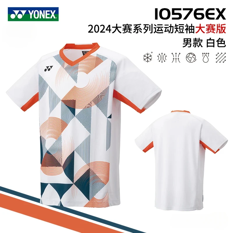 YONEX Men's and Women's Badminton Wear Tops Short Sleeve Quick Dry Sweat-absorbent Breathable Training Suit T-shirts short sleeve t shirt badminton uniforms