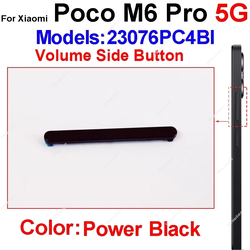 Universal Power and Volume Button Replacement Set - Premium Small Side Keys