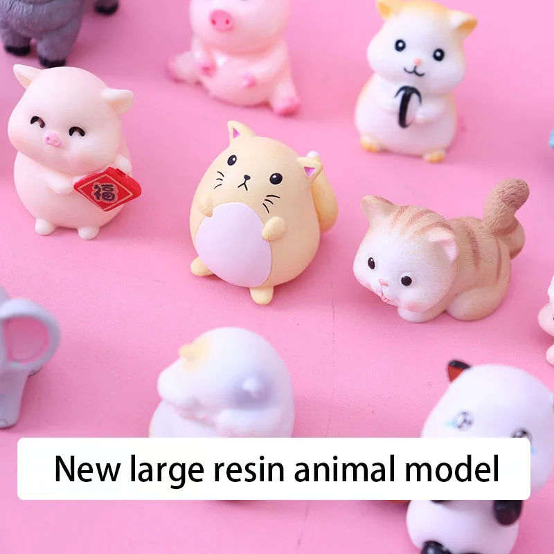 

1Pcs Kids Surprise Gifts Big Style Resin Animal Model Tide Play Figures Fake Candy Children Birthday Party Favors Piñata Filler