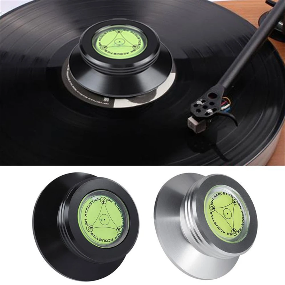 

Universal 60Hz LP Vinyl Record Player Disc Turntable Stabilizer with Level Aluminum Alloy Weight Clamp Drop Shipping